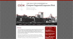 Desktop Screenshot of cscw2010.org