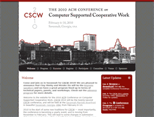 Tablet Screenshot of cscw2010.org